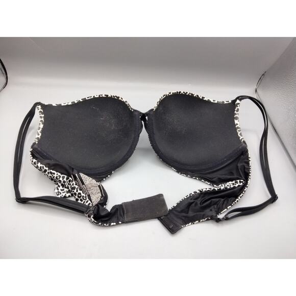 Victoria's Secret Very Sexy Push Up Bra Womens 38C Leopard Removable Strap - Picture 2 of 4